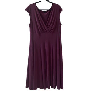 Forever V-Neck Drape Sleeveless Midi Dress